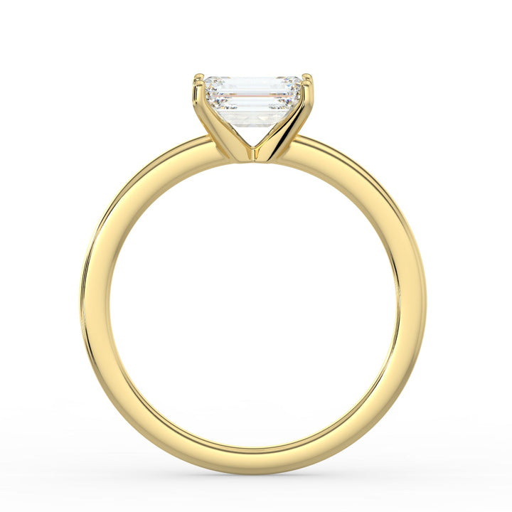 Classic Romance Solitaire East - West Engagement Ring - R1009 in Ring by 18 KARATS