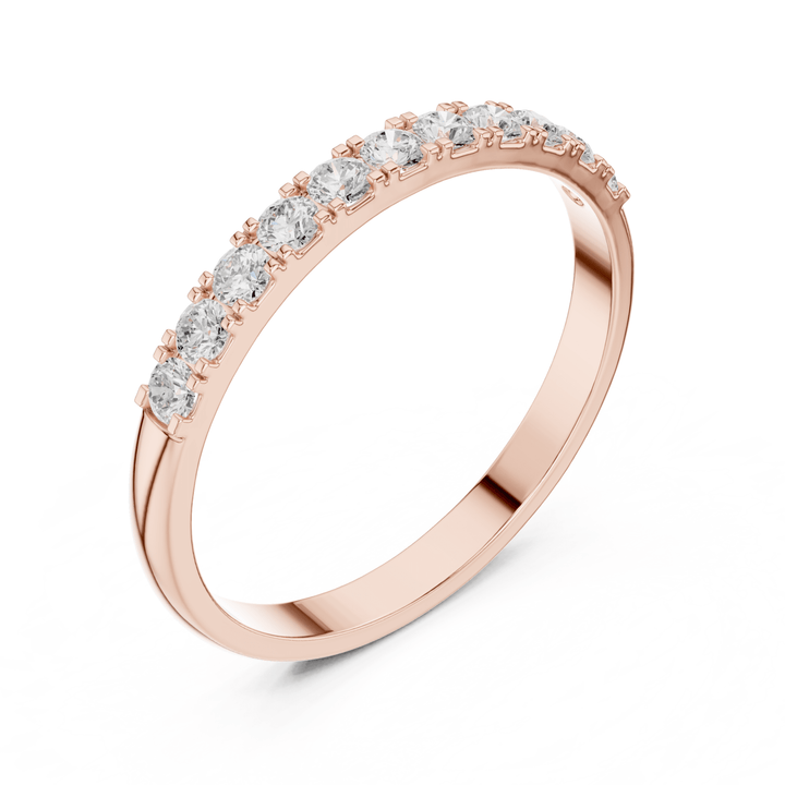 Classic Round 0.27 ctw Diamond Prong Band - B1164 in Wedding Bands by 18 KARATS INC.