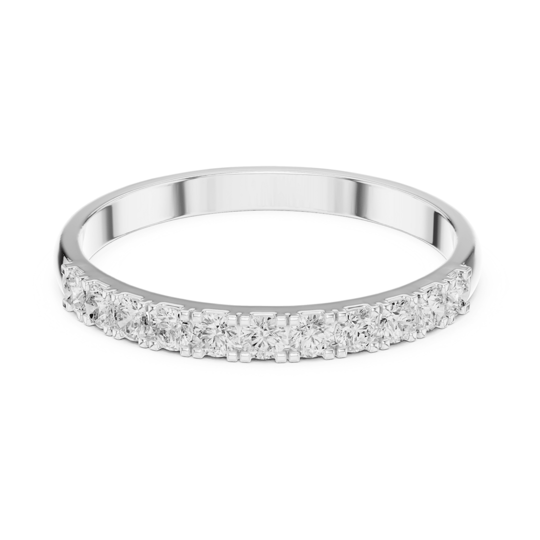 Classic Round 0.27 ctw Diamond Prong Band - B1164 in Wedding Bands by 18 KARATS INC.