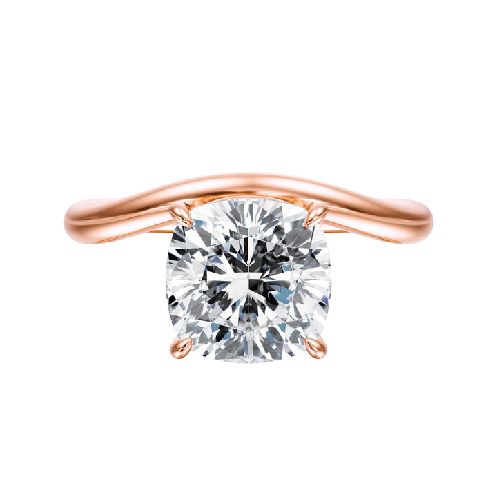 Contour Cushion Diamond Engagement Ring - R1067 in Ring by 18 KARATS INC.