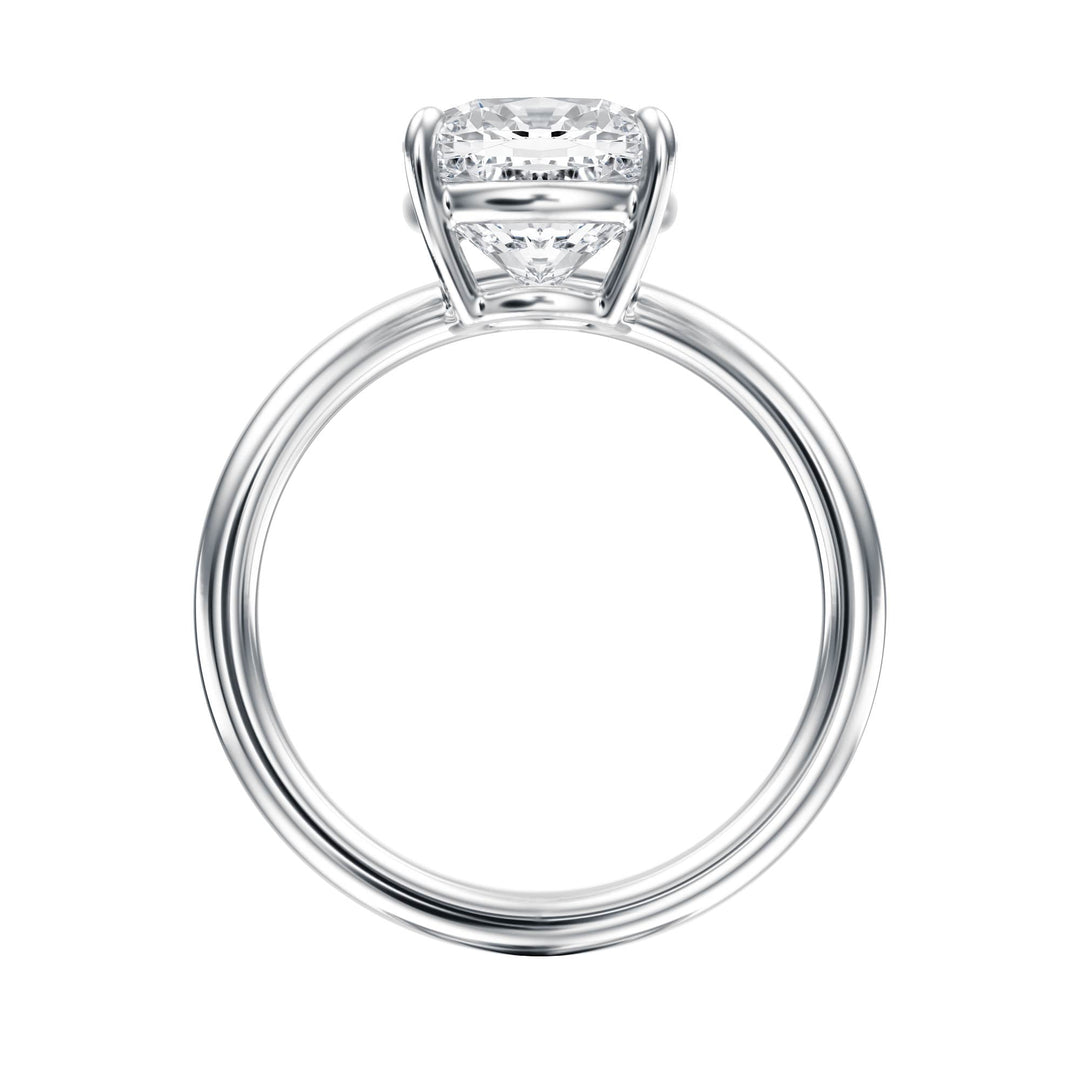 Contour Cushion Diamond Engagement Ring - R1067 in Ring by 18 KARATS INC.