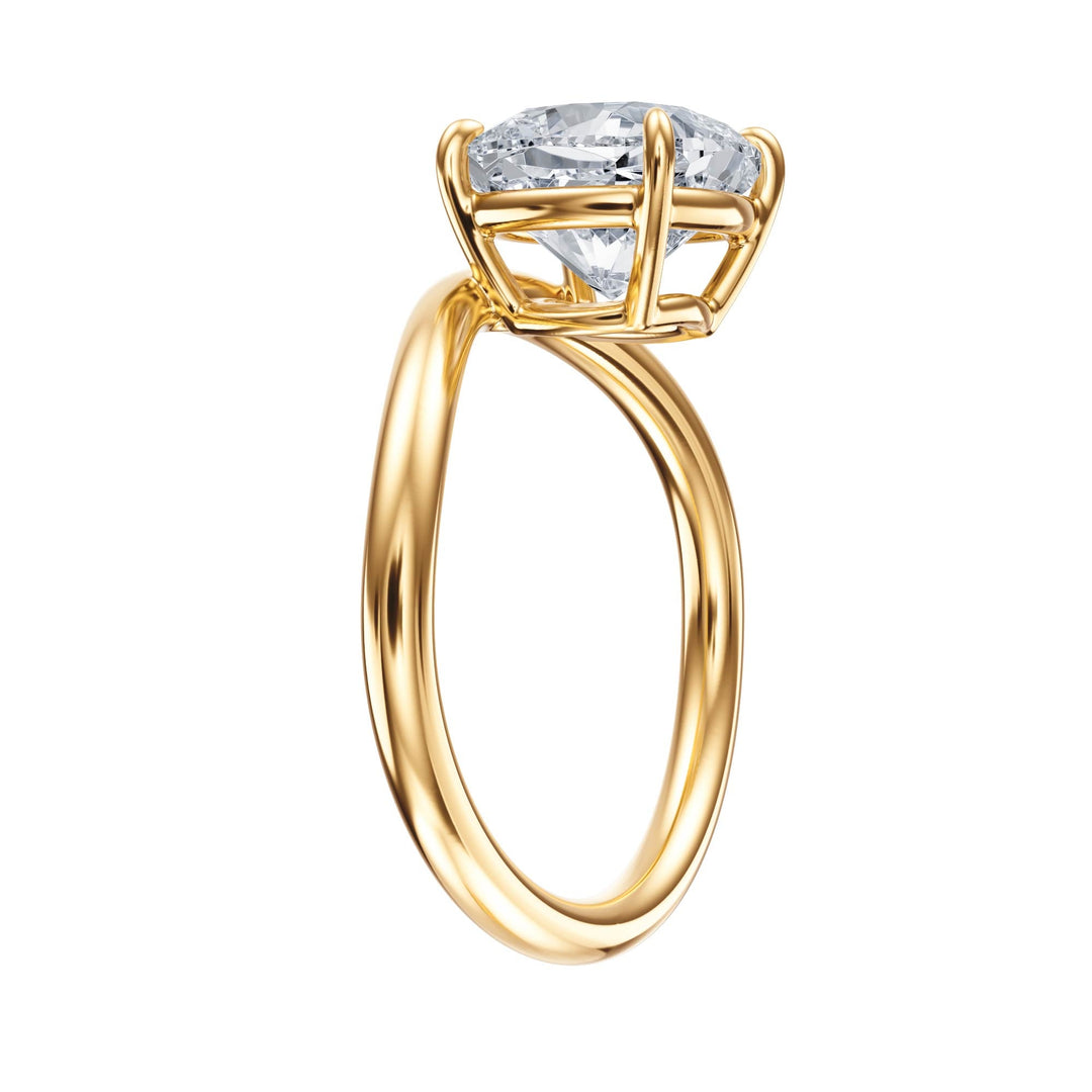 Contour Cushion Diamond Engagement Ring - R1067 in Ring by 18 KARATS INC.
