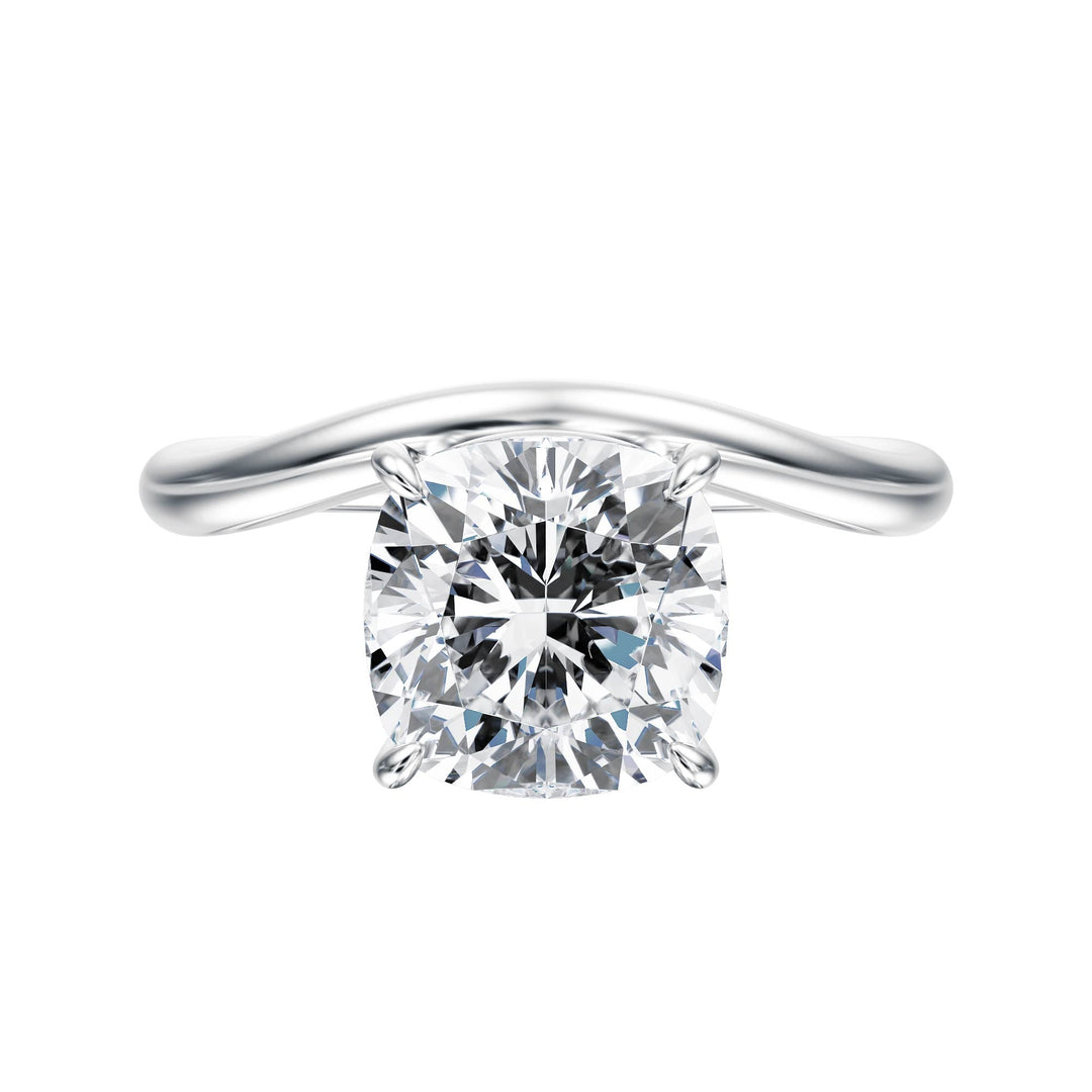 Contour Cushion Diamond Engagement Ring - R1067 in Ring by 18 KARATS INC.