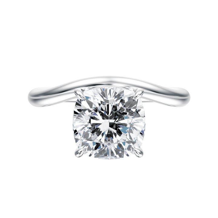 Contour Cushion Diamond Engagement Ring - R1067 in Ring by 18 KARATS INC.