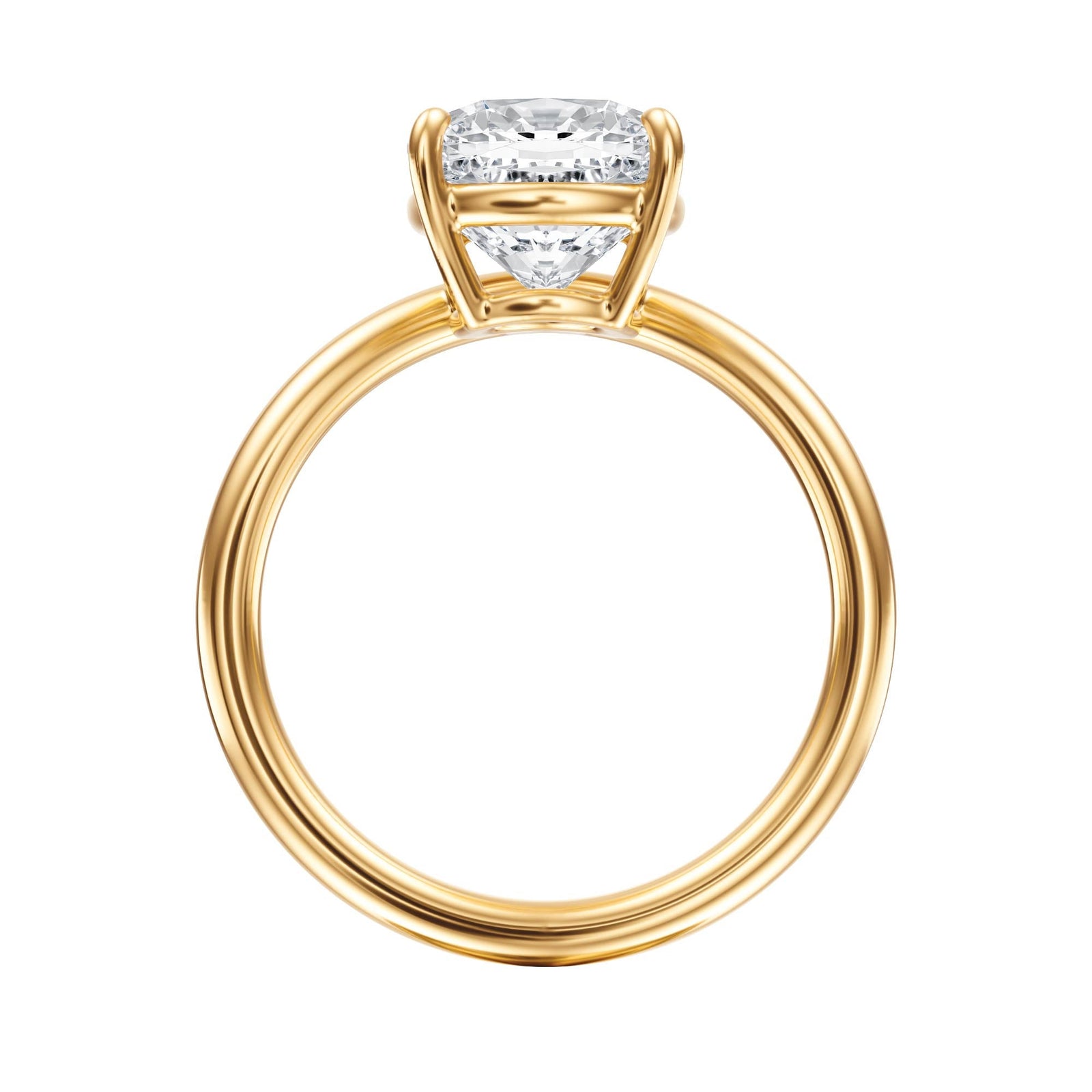 Contour Cushion Diamond Engagement Ring - R1067 in Ring by 18 KARATS INC.