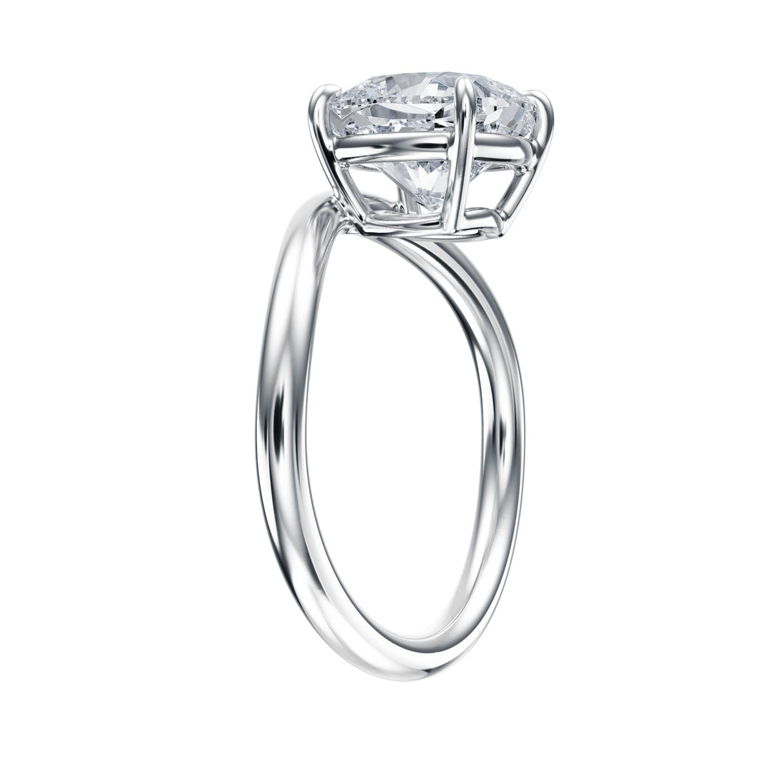 Contour Cushion Diamond Engagement Ring - R1067 in Ring by 18 KARATS INC.