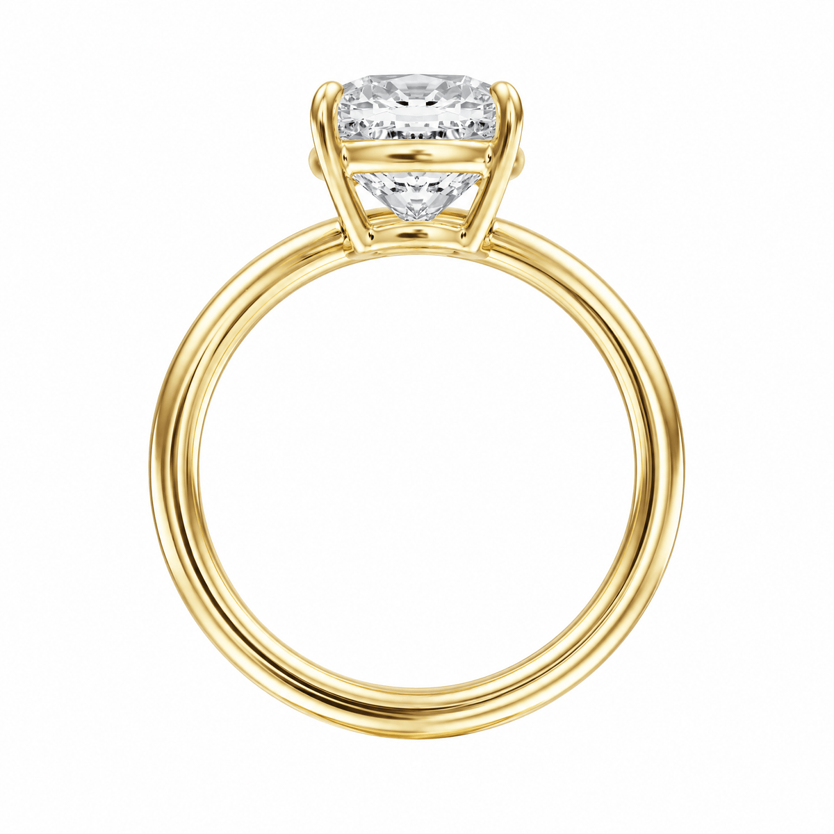 Contour Cushion Lab Diamond Ring in Ready Rings by 18 KARATS INC.