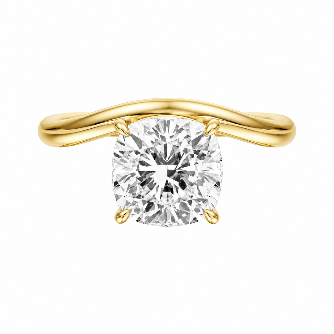 Contour Cushion Lab Diamond Ring in Ready Rings by 18 KARATS INC.