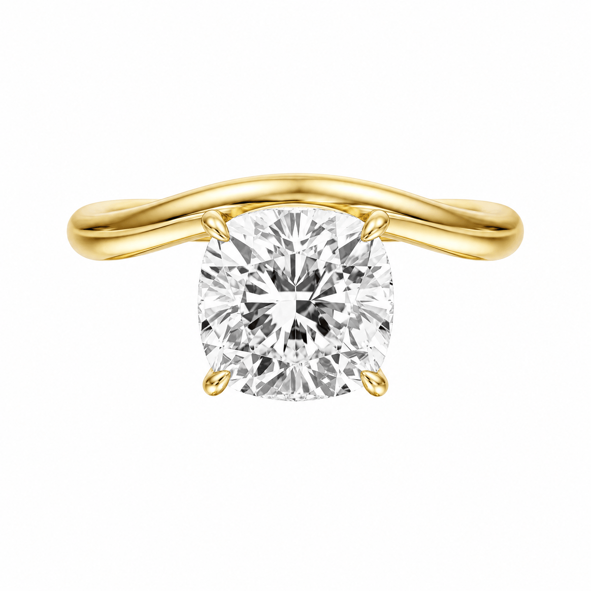 Contour Cushion Lab Diamond Ring in Ready Rings by 18 KARATS INC.