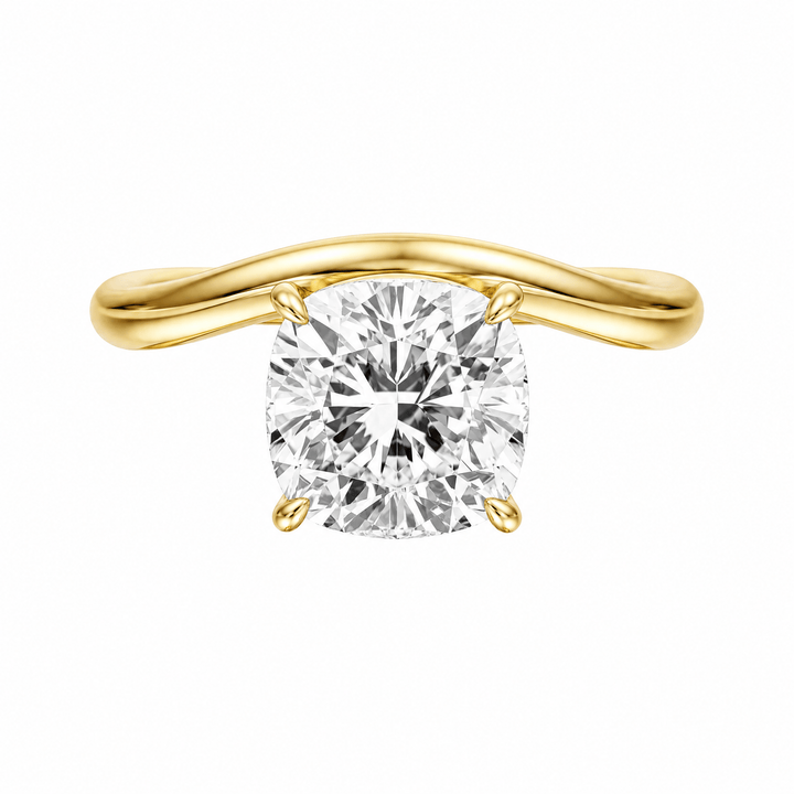 Contour Cushion Lab Diamond Ring in Ready Rings by 18 KARATS INC.