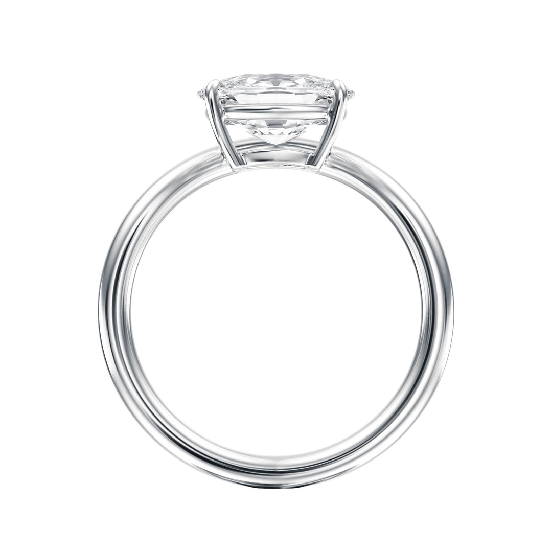 Contour Elongated Cushion Diamond Engagement Ring - R1066 in Ring by 18 KARATS INC.