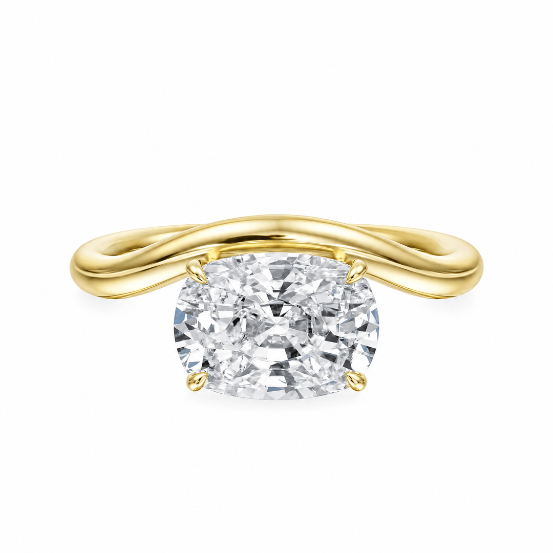 Contour Elongated Cushion Lab Diamond Ring in Ready Rings by 18 KARATS INC.