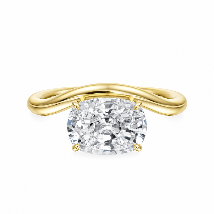 Contour Elongated Cushion Lab Diamond Ring in Ready Rings by 18 KARATS INC.