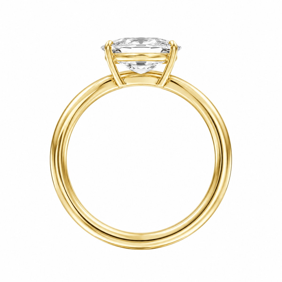 Contour Elongated Cushion Lab Diamond Ring in Ready Rings by 18 KARATS INC.