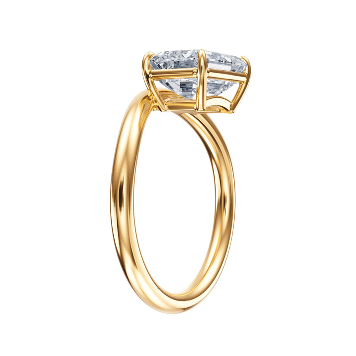 Contour Emerald Diamond Engagement Ring - R1065 in Ring by 18 KARATS INC.