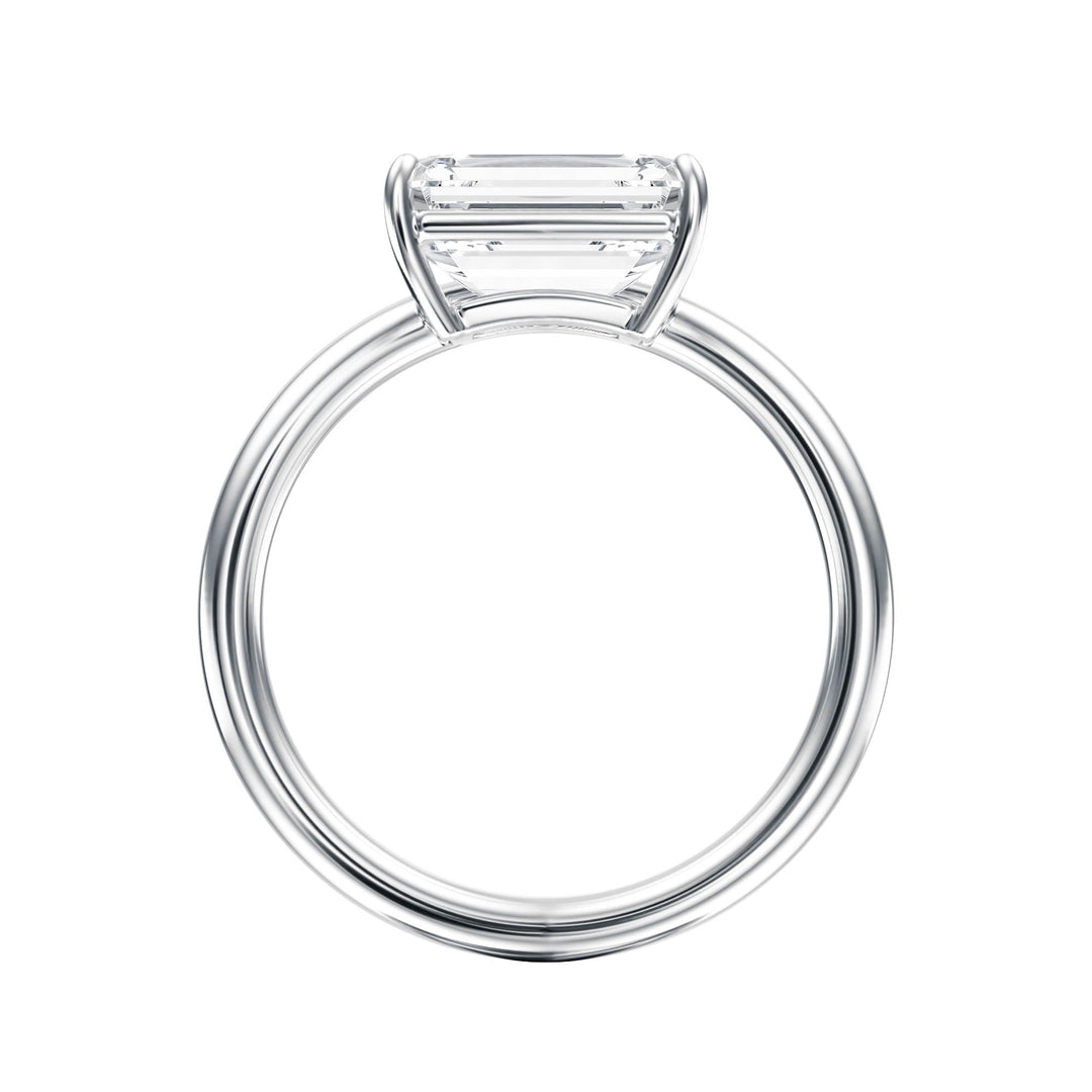 Contour Emerald Diamond Engagement Ring - R1065 in Ring by 18 KARATS INC.
