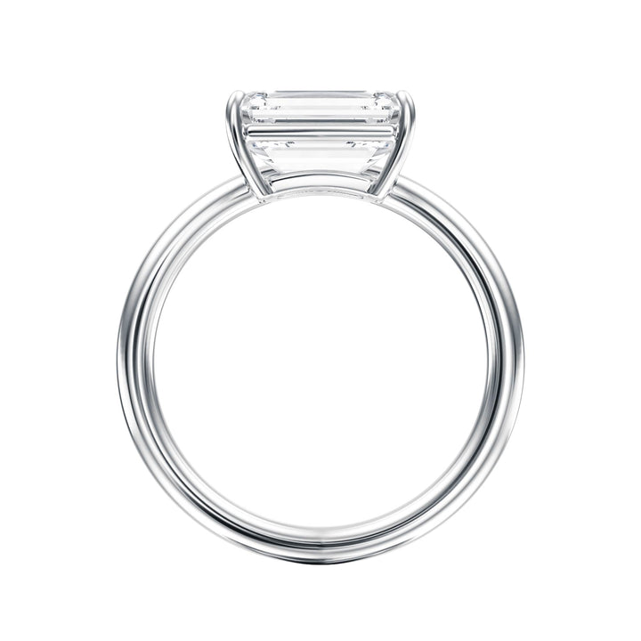 Contour Emerald Diamond Engagement Ring - R1065 in Ring by 18 KARATS INC.