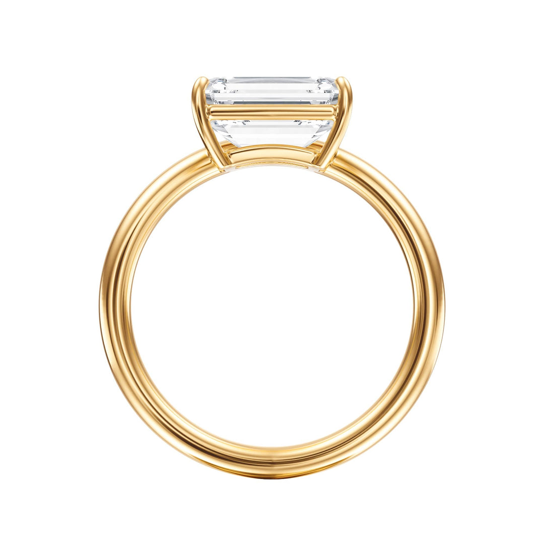 Contour Emerald Diamond Engagement Ring - R1065 in Ring by 18 KARATS INC.