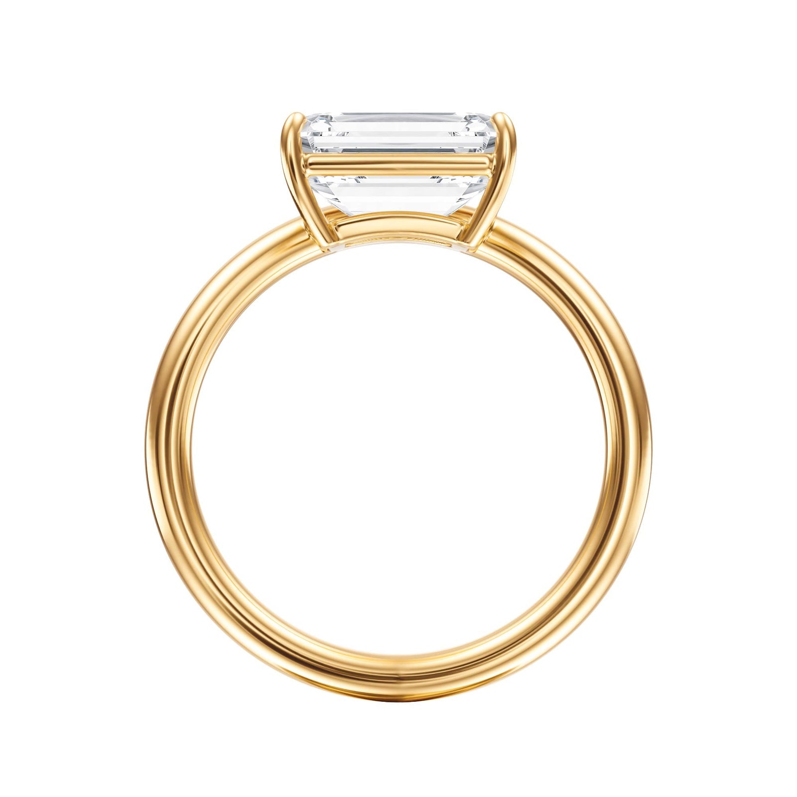 Contour Emerald Diamond Engagement Ring - R1065 in Ring by 18 KARATS INC.