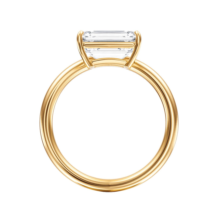 Contour Emerald Diamond Engagement Ring - R1065 in Ring by 18 KARATS INC.