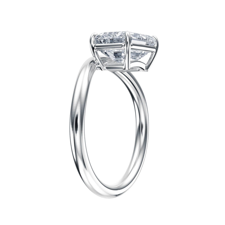 Contour Emerald Diamond Engagement Ring - R1065 in Ring by 18 KARATS INC.