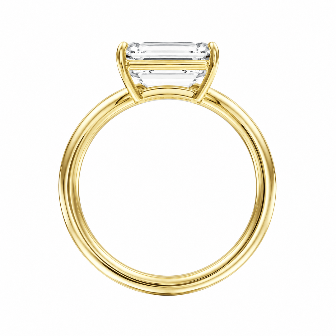 Contour Emerald Lab Diamond Ring in Ready Rings by 18 KARATS INC.