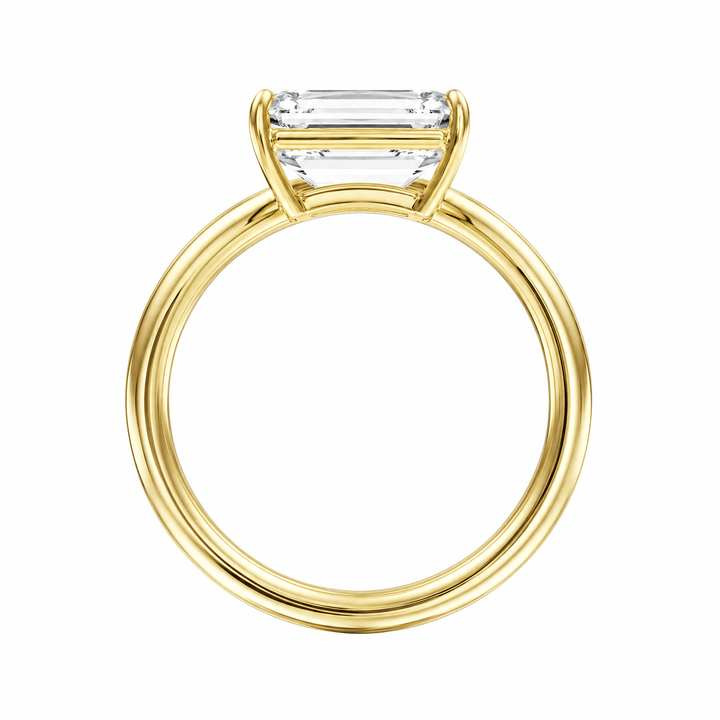 Contour Emerald Lab Diamond Ring in Ready Rings by 18 KARATS INC.