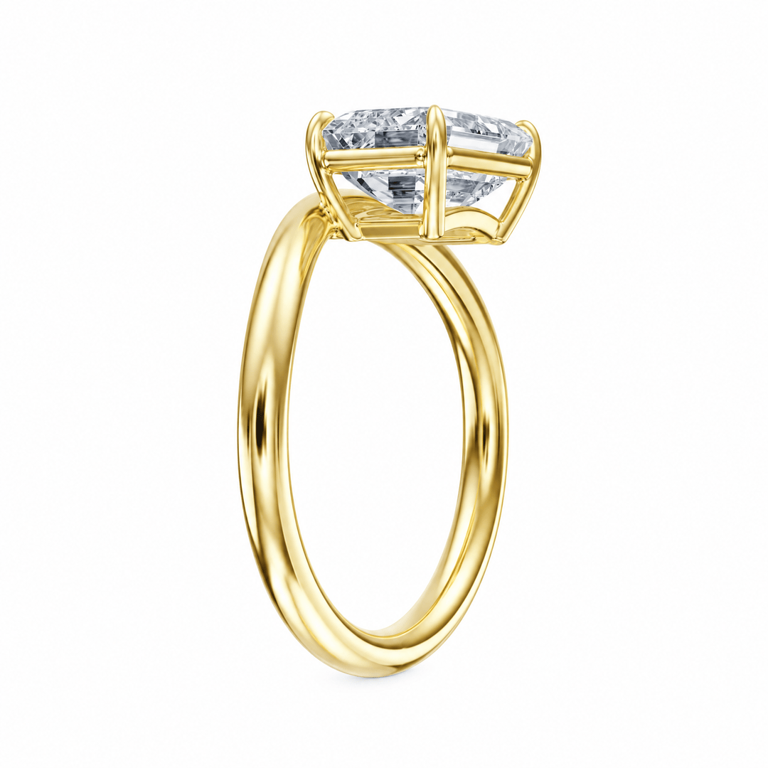 Contour Emerald Lab Diamond Ring in Ready Rings by 18 KARATS INC.