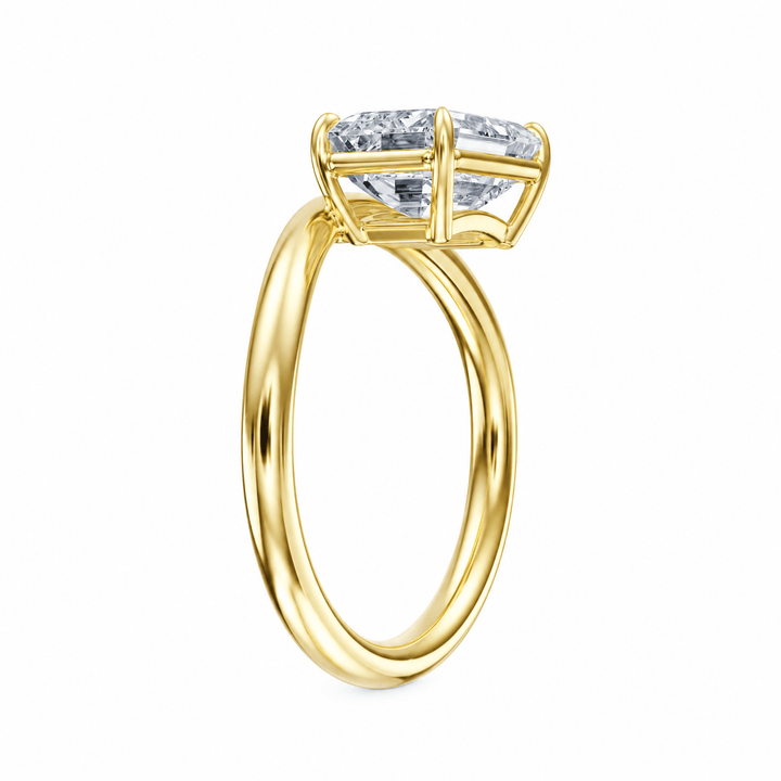 Contour Emerald Lab Diamond Ring in Ready Rings by 18 KARATS INC.