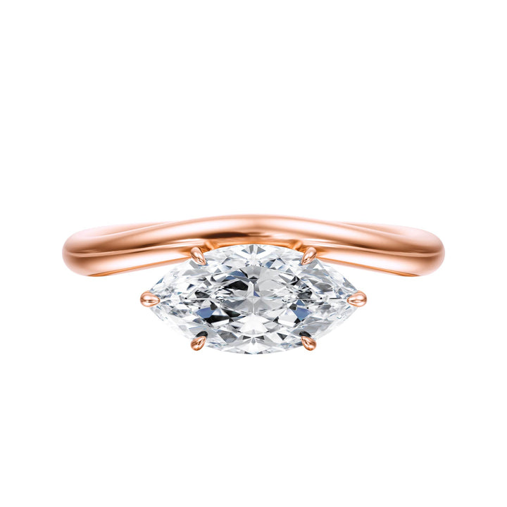 Contour Marquise Diamond Engagement Ring - R1064 in Ring by 18 KARATS INC.