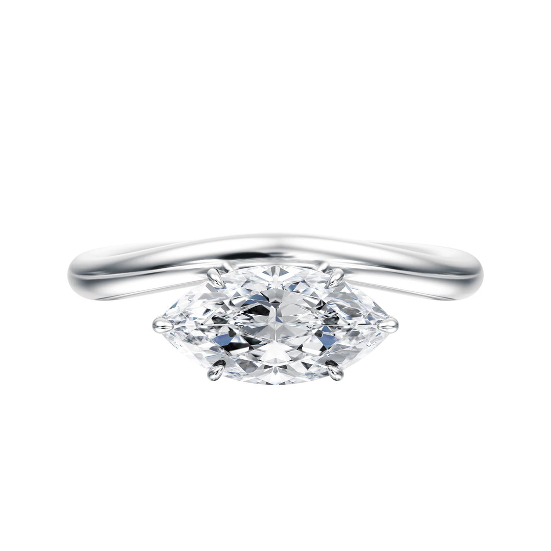 Contour Marquise Diamond Engagement Ring - R1064 in Ring by 18 KARATS INC.