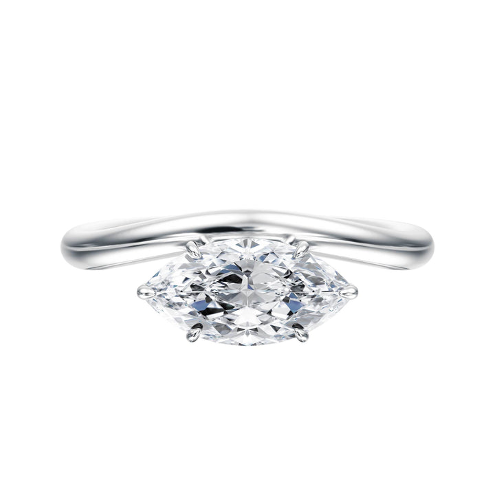 Contour Marquise Diamond Engagement Ring - R1064 in Ring by 18 KARATS INC.