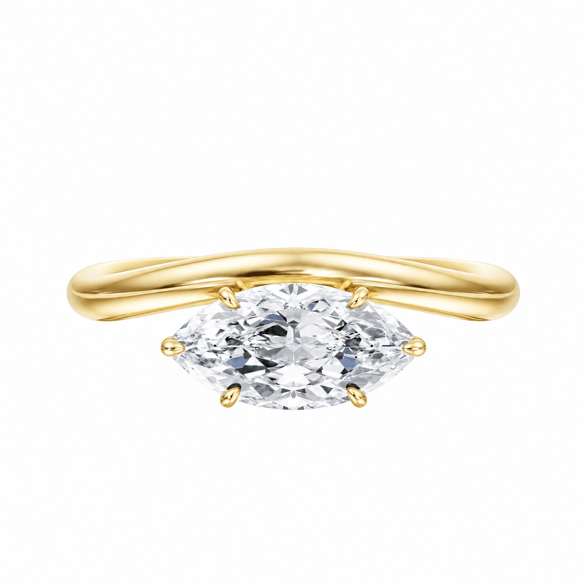Contour Marquise Lab Diamond Ring in Ready Rings by 18 KARATS INC.