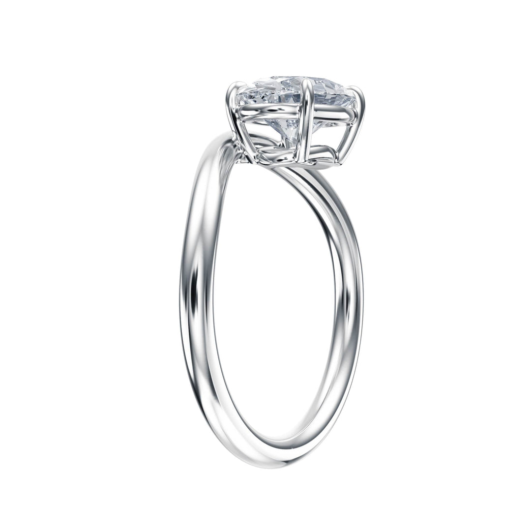 Contour Oval Diamond Engagement Ring - R1063 in Ring by 18 KARATS INC.