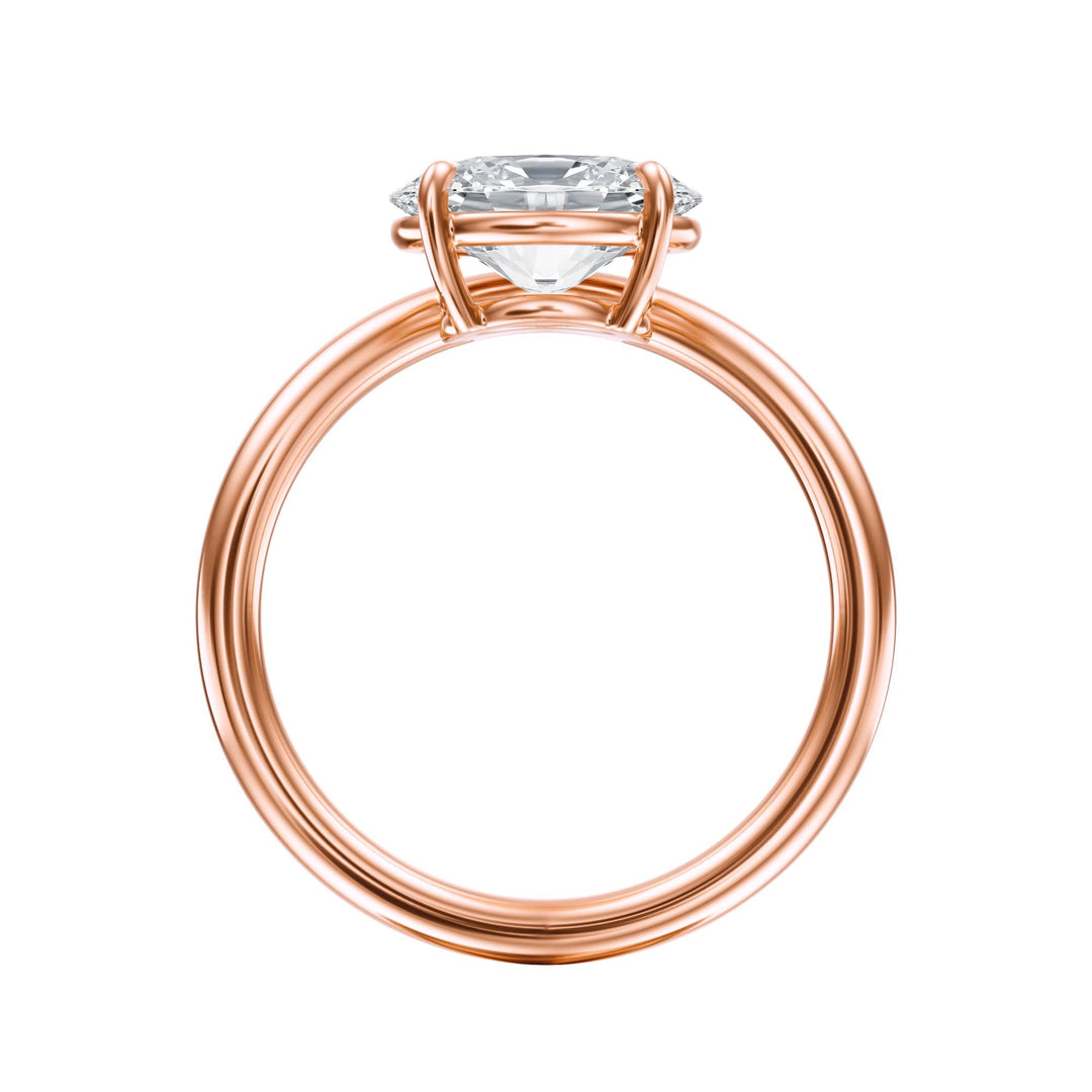 Contour Oval Diamond Engagement Ring - R1063 in Ring by 18 KARATS INC.
