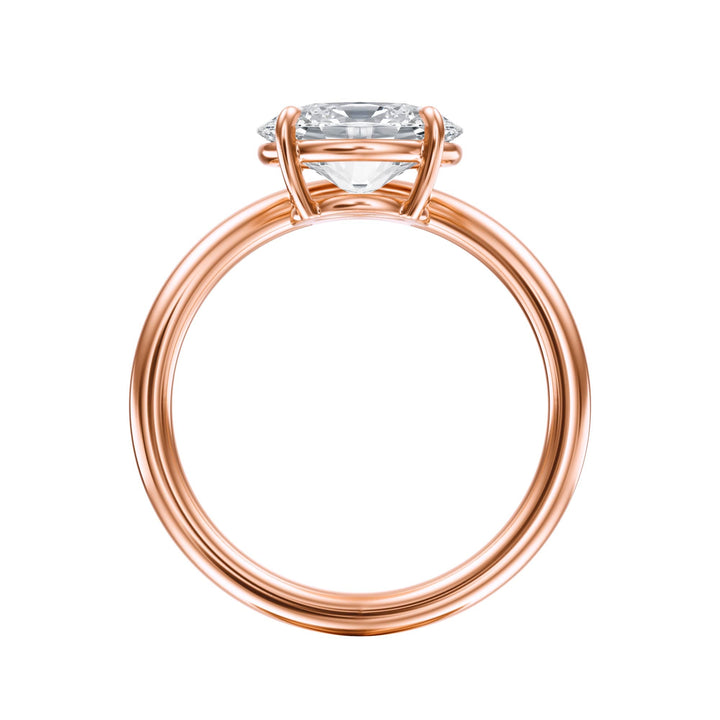 Contour Oval Diamond Engagement Ring - R1063 in Ring by 18 KARATS INC.