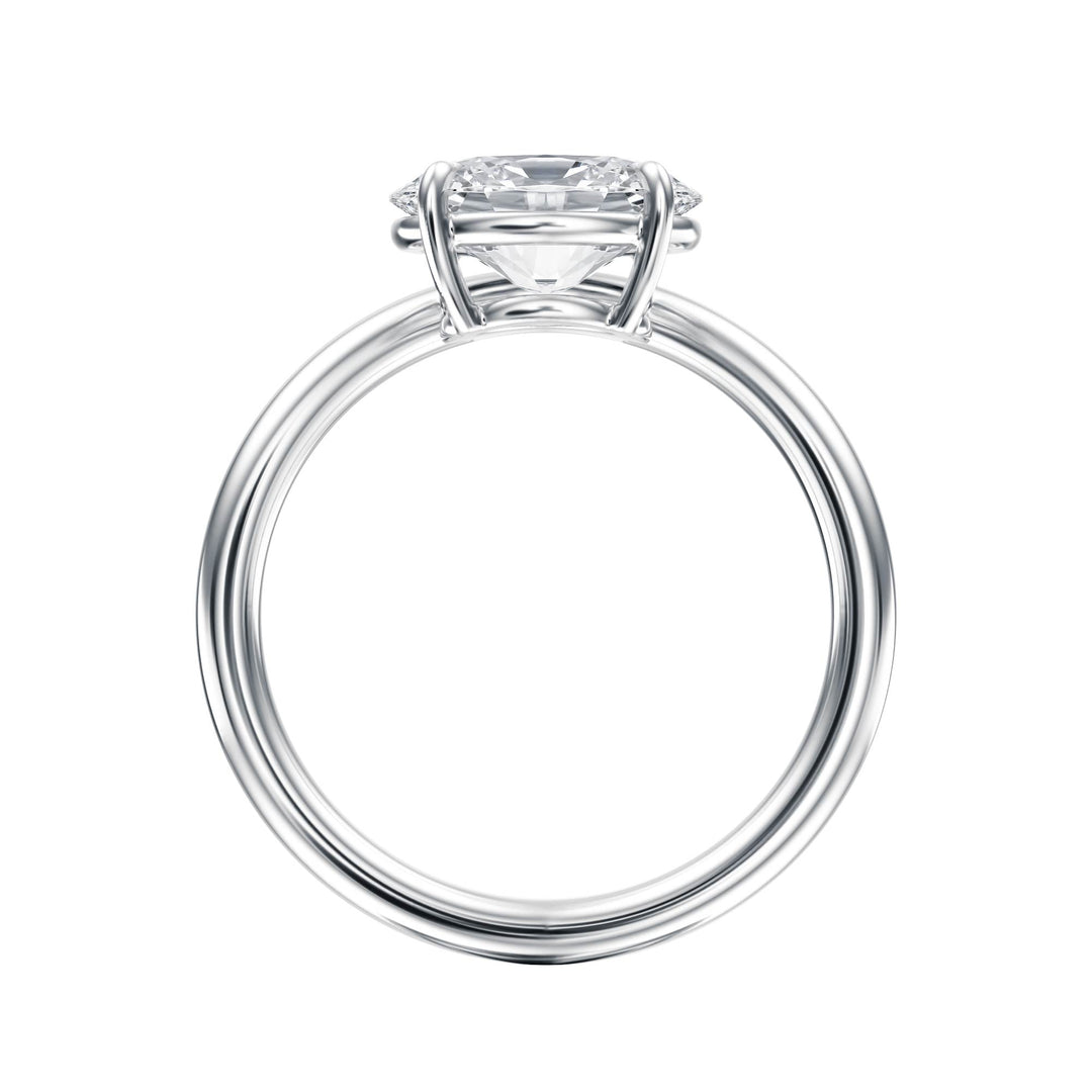 Contour Oval Diamond Engagement Ring - R1063 in Ring by 18 KARATS INC.