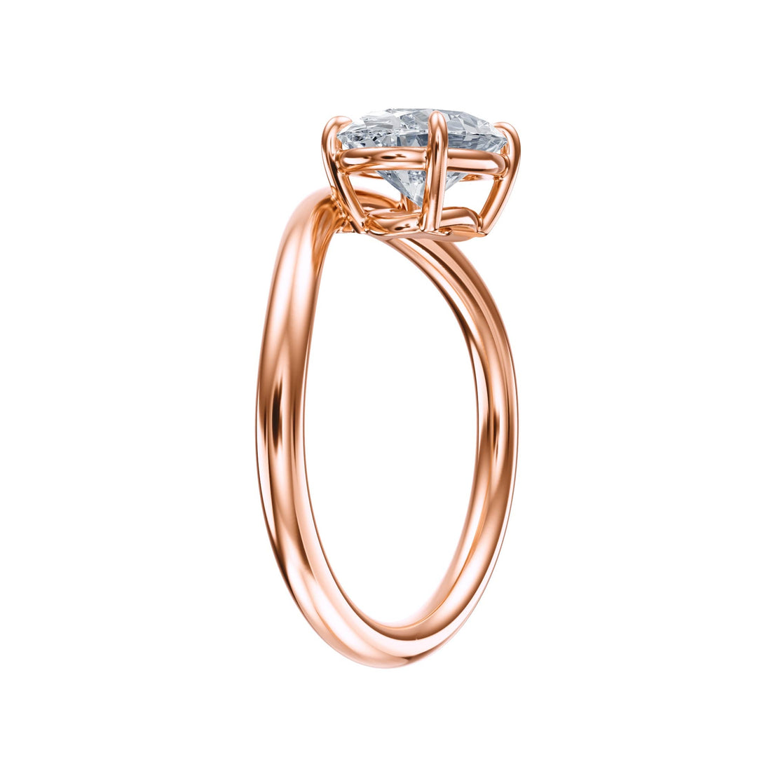 Contour Oval Diamond Engagement Ring - R1063 in Ring by 18 KARATS INC.