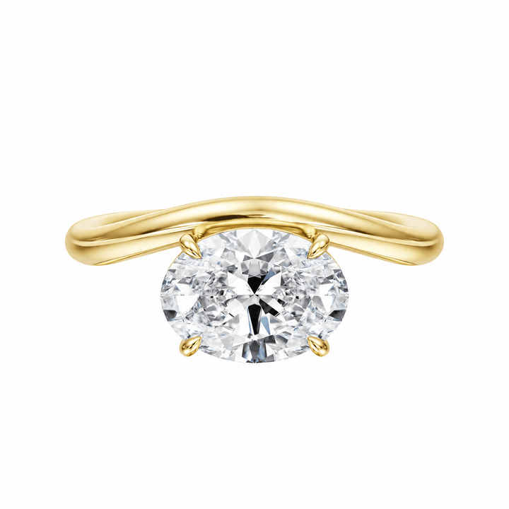 Contour Oval Lab Diamond Ring in Ready Rings by 18 KARATS INC.