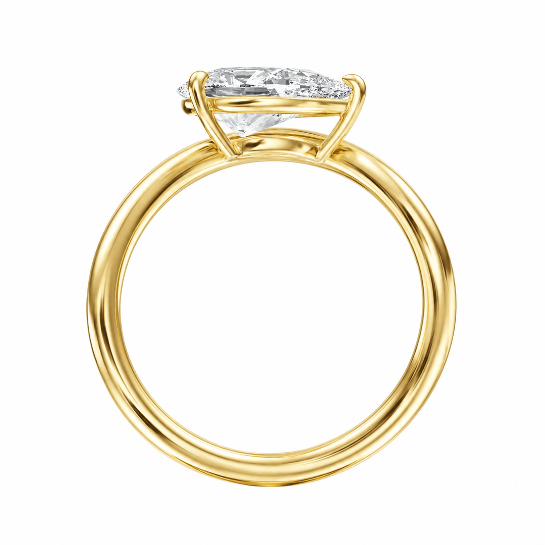Contour Pear Lab Diamond Ring in Ready Rings by 18 KARATS INC.