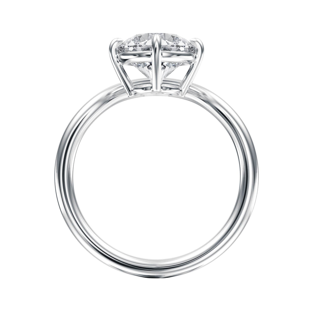 Contour Round Diamond Engagement Ring - R1061 in Ring by 18 KARATS INC.