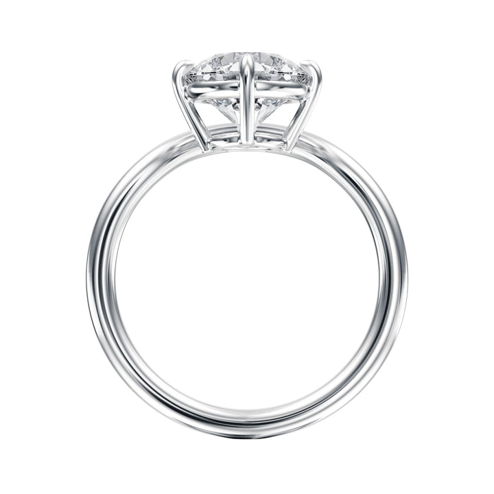 Contour Round Diamond Engagement Ring - R1061 in Ring by 18 KARATS INC.