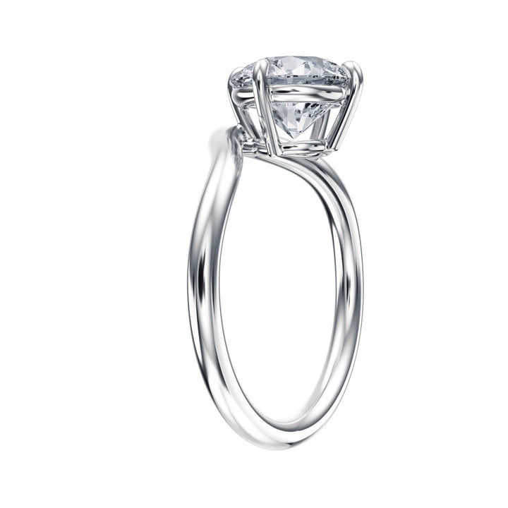 Contour Round Diamond Engagement Ring - R1061 in Ring by 18 KARATS INC.