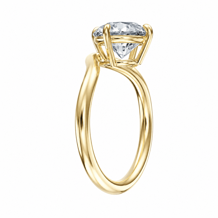 Contour Round Lab Diamond Ring in Ready Rings by 18 KARATS INC.