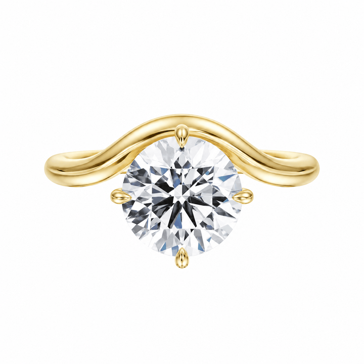 Contour Round Lab Diamond Ring in Ready Rings by 18 KARATS INC.