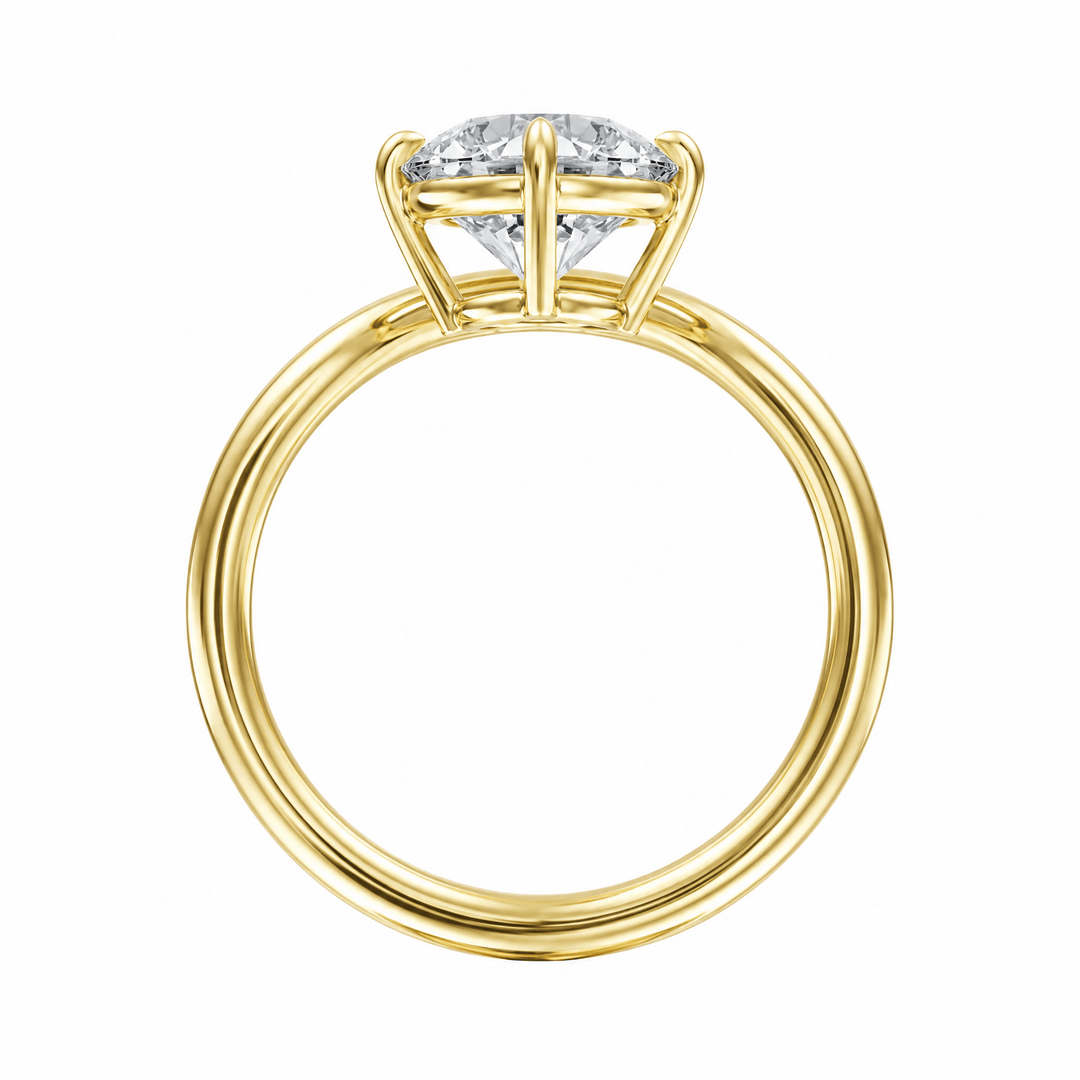 Contour Round Lab Diamond Ring in Ready Rings by 18 KARATS INC.