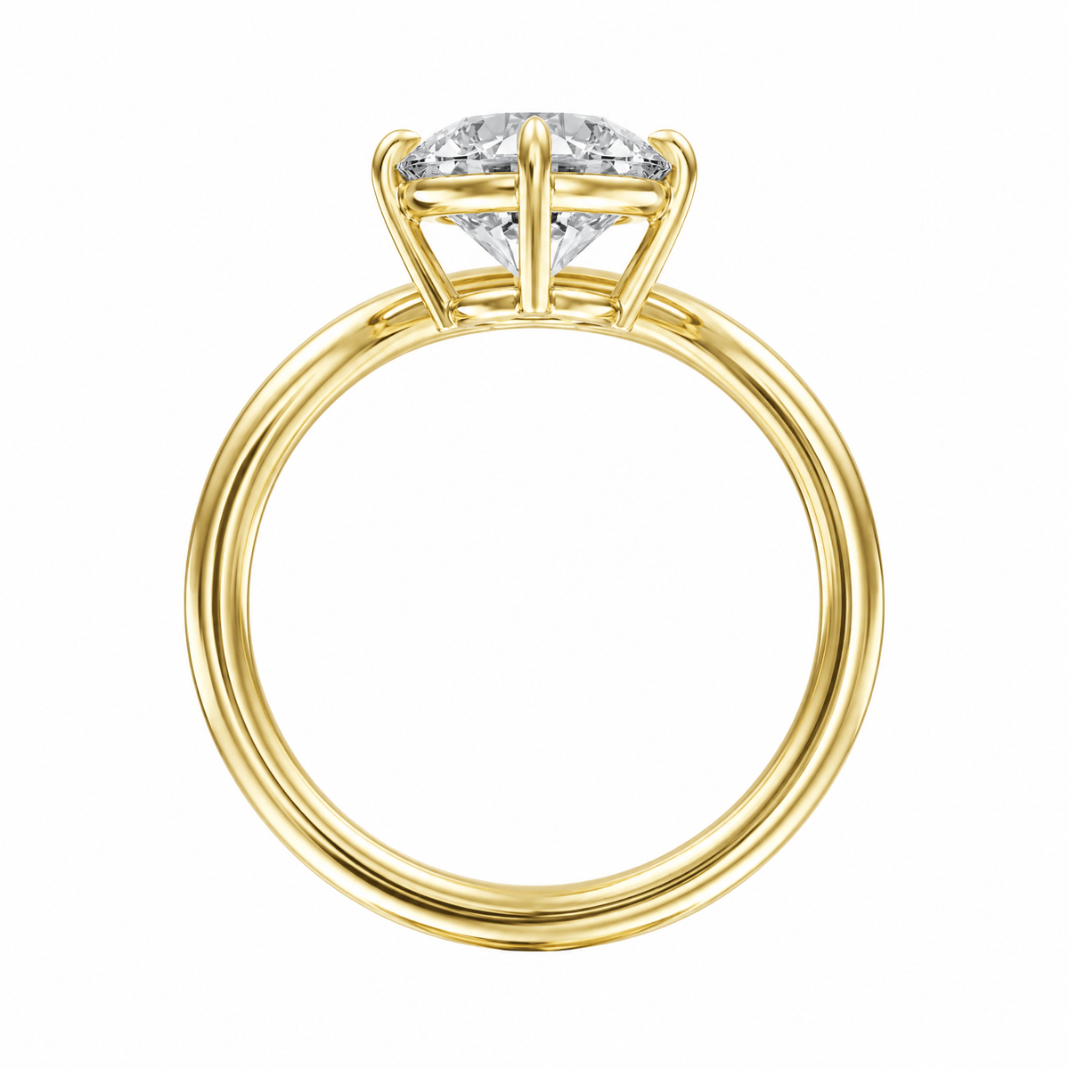 Contour Round Lab Diamond Ring in Ready Rings by 18 KARATS INC.