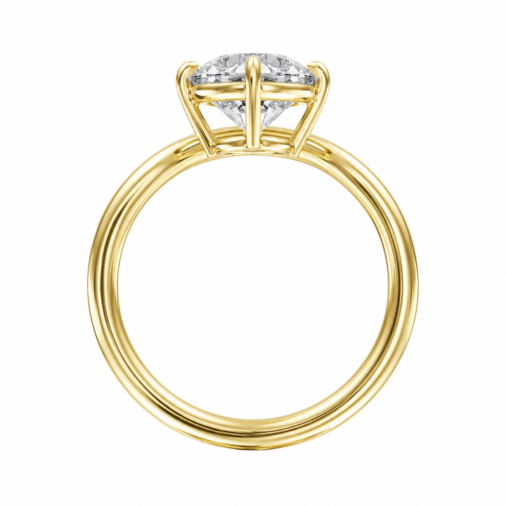 Contour Round Lab Diamond Ring in Ready Rings by 18 KARATS INC.