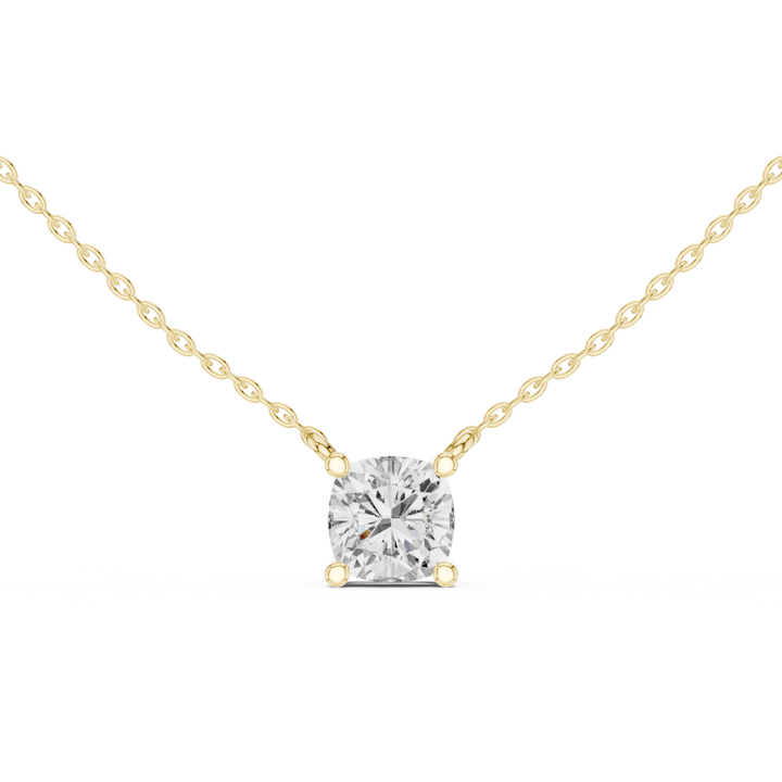 Cushion Cut Diamond Solitaire Pendant - P1134CU in Necklace by 18 KARATS INC.