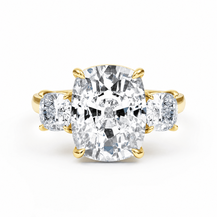 Cushion-Cut Diamond Three Stone Engagement Ring in Ring by 18 KARATS INC.